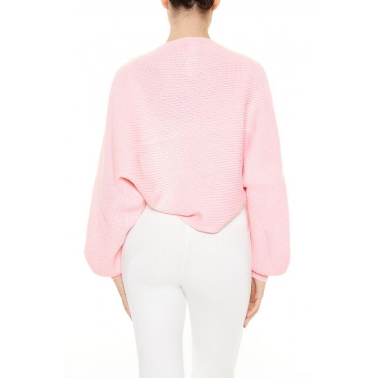 Balloon-Sleeve Shrug Sweater