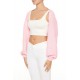 Balloon-Sleeve Shrug Sweater