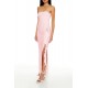Rosette Ruffle Maxi Tube Dress