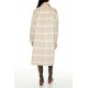 Plaid Drop-Sleeve Trench Coat