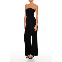 Lace-Up Strapless Jumpsuit