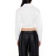 Cropped Lace-Up Shirt