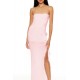 Rosette Ruffle Maxi Tube Dress