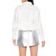 Rhinestone Cropped Peplum Shirt Rhinestone Cropped Peplum Shirt