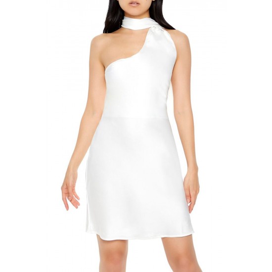 Wraparound Halter Mini Slip Dress