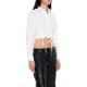 Cropped Lace-Up Shirt