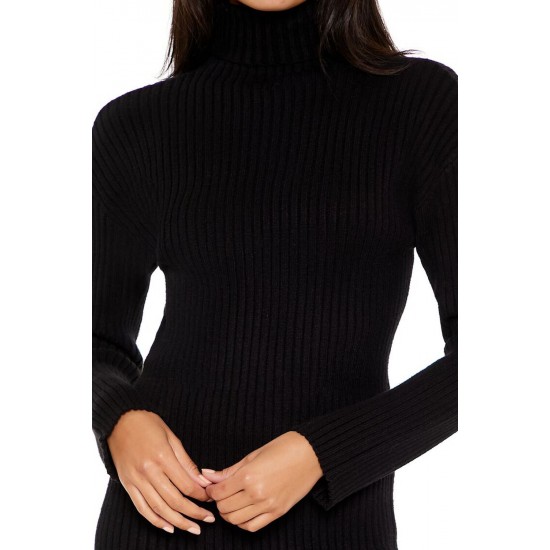 Turtleneck Mini Sweater Dress