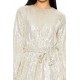 Sequin Long-Sleeve Mini Dress Sequin Long-Sleeve Mini Dress