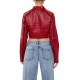 Two-Tone Cropped Moto Jacket