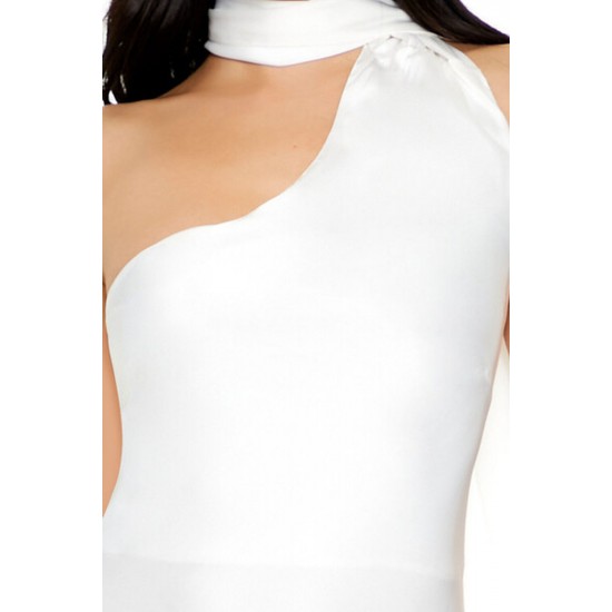 Wraparound Halter Mini Slip Dress