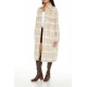 Plaid Drop-Sleeve Trench Coat