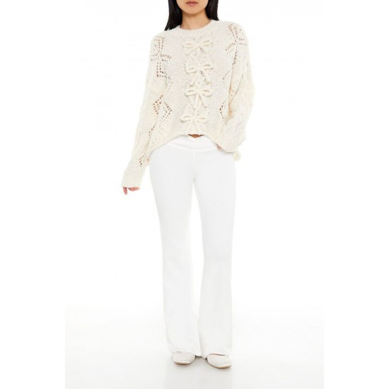 Bow Open-Knit Sweater
