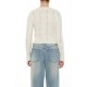 Crossover Cable Knit Sweater