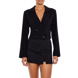Double-Breasted Cropped Blazer