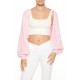 Balloon-Sleeve Shrug Sweater