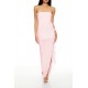 Rosette Ruffle Maxi Tube Dress