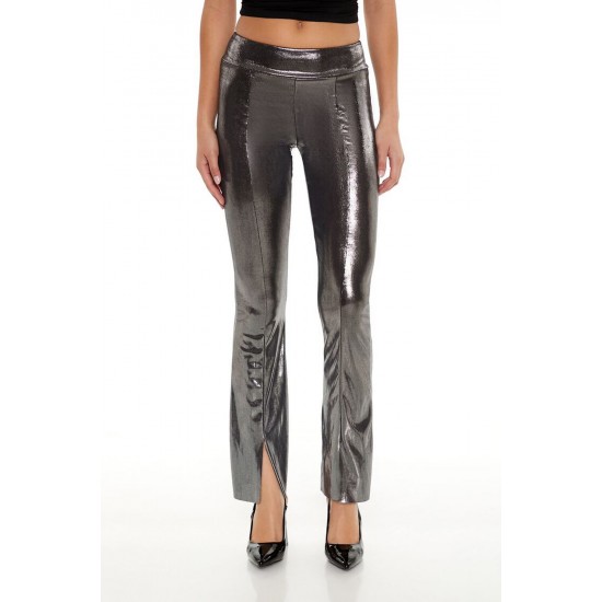 Metallic Mid-Rise Flare Leggings Metallic Mid-Rise Flare Leggings