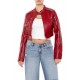 Two-Tone Cropped Moto Jacket