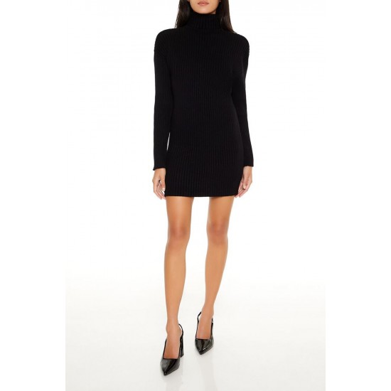 Turtleneck Mini Sweater Dress